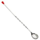 American Metalcraft S/S 12" Twisted Bar Spoon w/ Red Knob