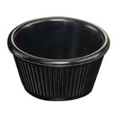 American Metalcraft Fluted-Sided Black 2 Oz Melamine Ramekin