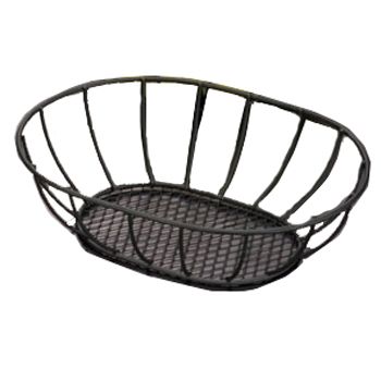 American Metalcraft Straight Sided Wrought Iron Basket w/ Mesh Bottom