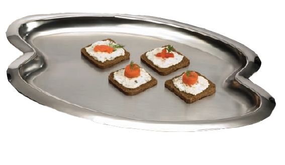 American Metalcraft S/S 16-1/2 x 12-1/2" Zig Zag Platter