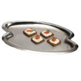 American Metalcraft S/S 16-1/2 x 12-1/2" Zig Zag Platter