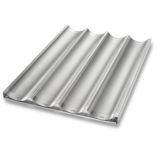 Chicago Metallic Uni-Lock&trade; Perf. Aluminum 4-Mold Baguette Pan