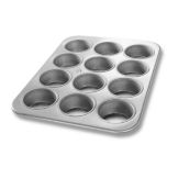 Chicago Metallic Glazed Aluminum Jumbo Muffin Pan for 12 Muffins