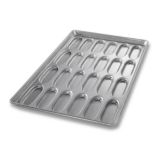 Chicago Metallic Bakeware Glazed Hot Dog  Bun Pan / Cluster of 24