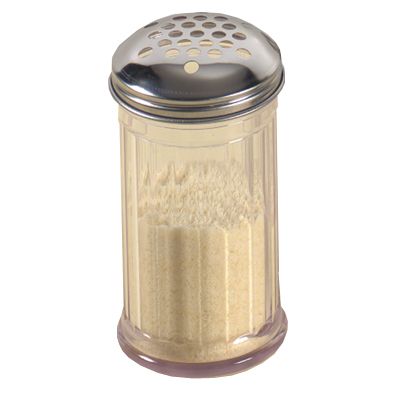 American Metalcraft SAN Clear Plastic Cheese Shaker w/ X-Large Holes