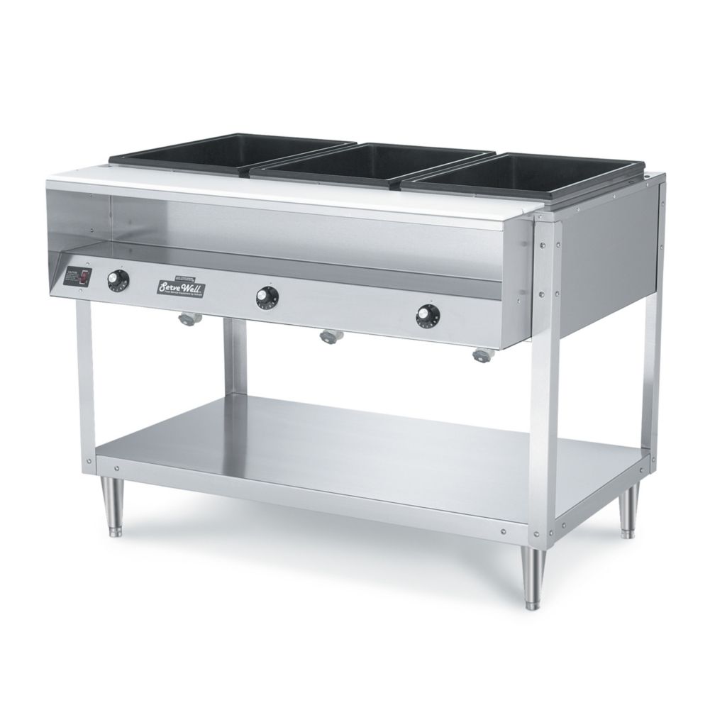 Vollrath ServeWell&reg; 3-Well S/S 46 x 32 x 34" Hot Food Table
