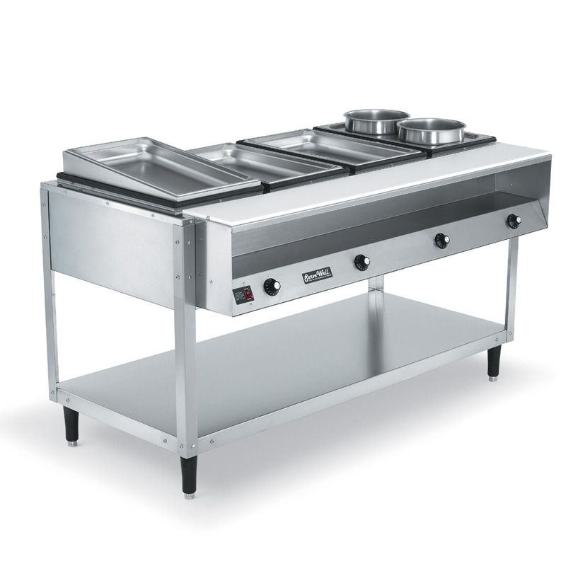 Vollrath ServeWell&reg;  4-Well S/S 61 x 32 x 34" Hot Food Table