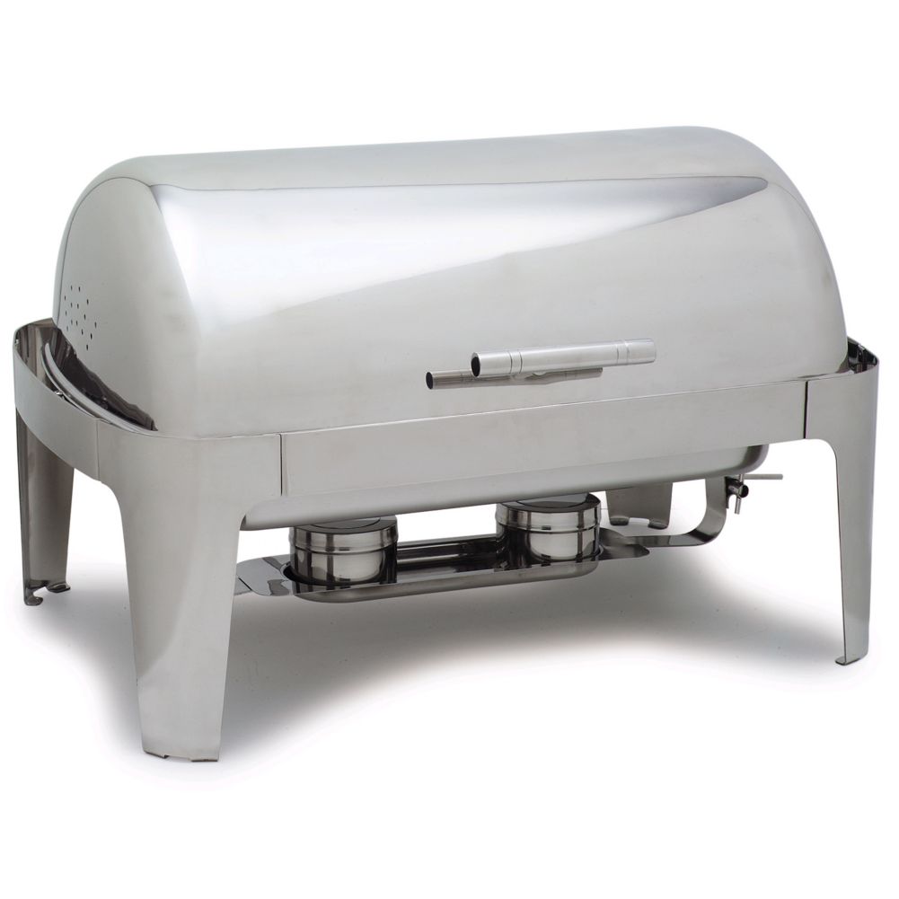Carlisle&reg; Times Square 8 Qt. Roll Top Stainless Steel Chafer