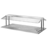 Randell&reg; 96" Dual Sided Adjustable Height Glass Buffet Shelf