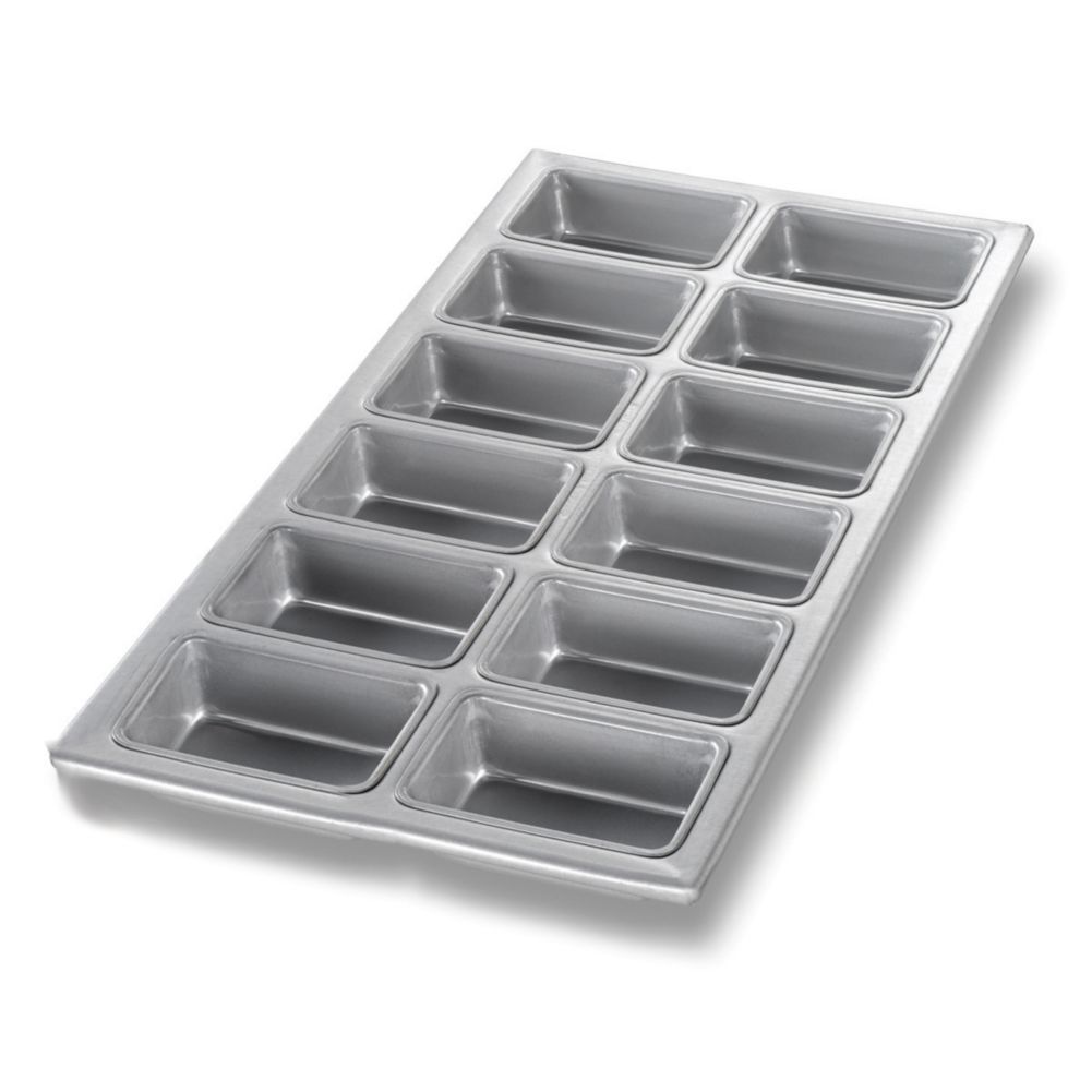 Chicago Metallic Aluminized Steel Mini-Loaf Pan for 12 Mini-Loaves