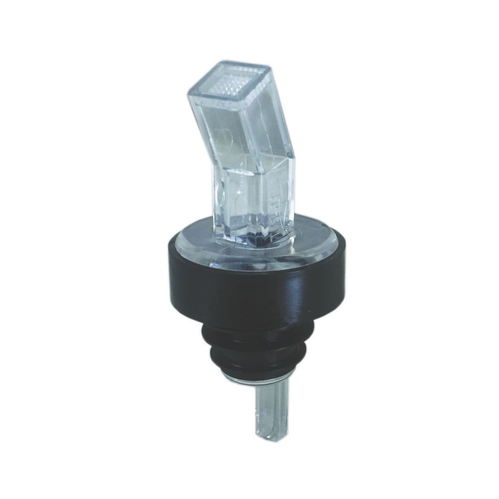 Spill-Stop Clear/Black BAN-M&reg; Screened Pourer