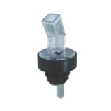 Spill-Stop Clear/Black BAN-M&reg; Screened Pourer