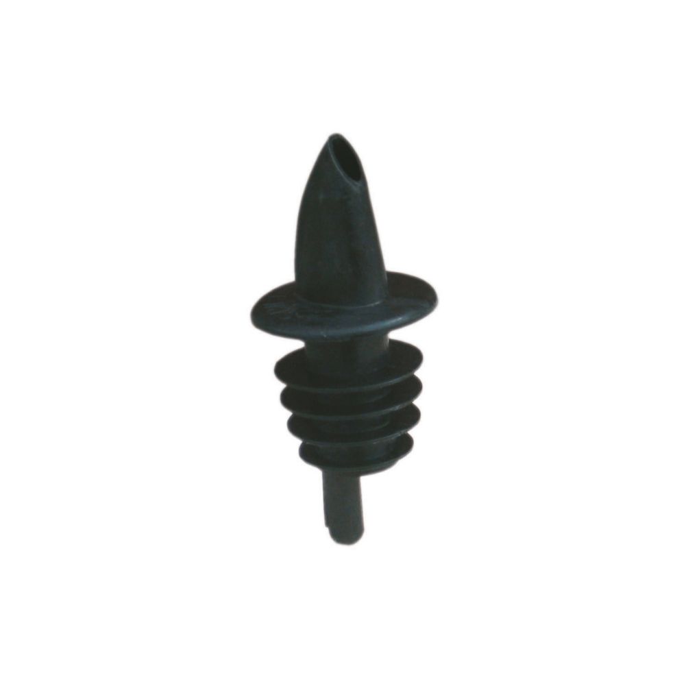 Spill-Stop Black Plastic Pourer