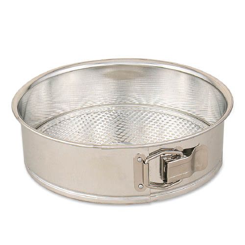Browne Foodservice Polished Tin 10" Spring Form Cake Pan