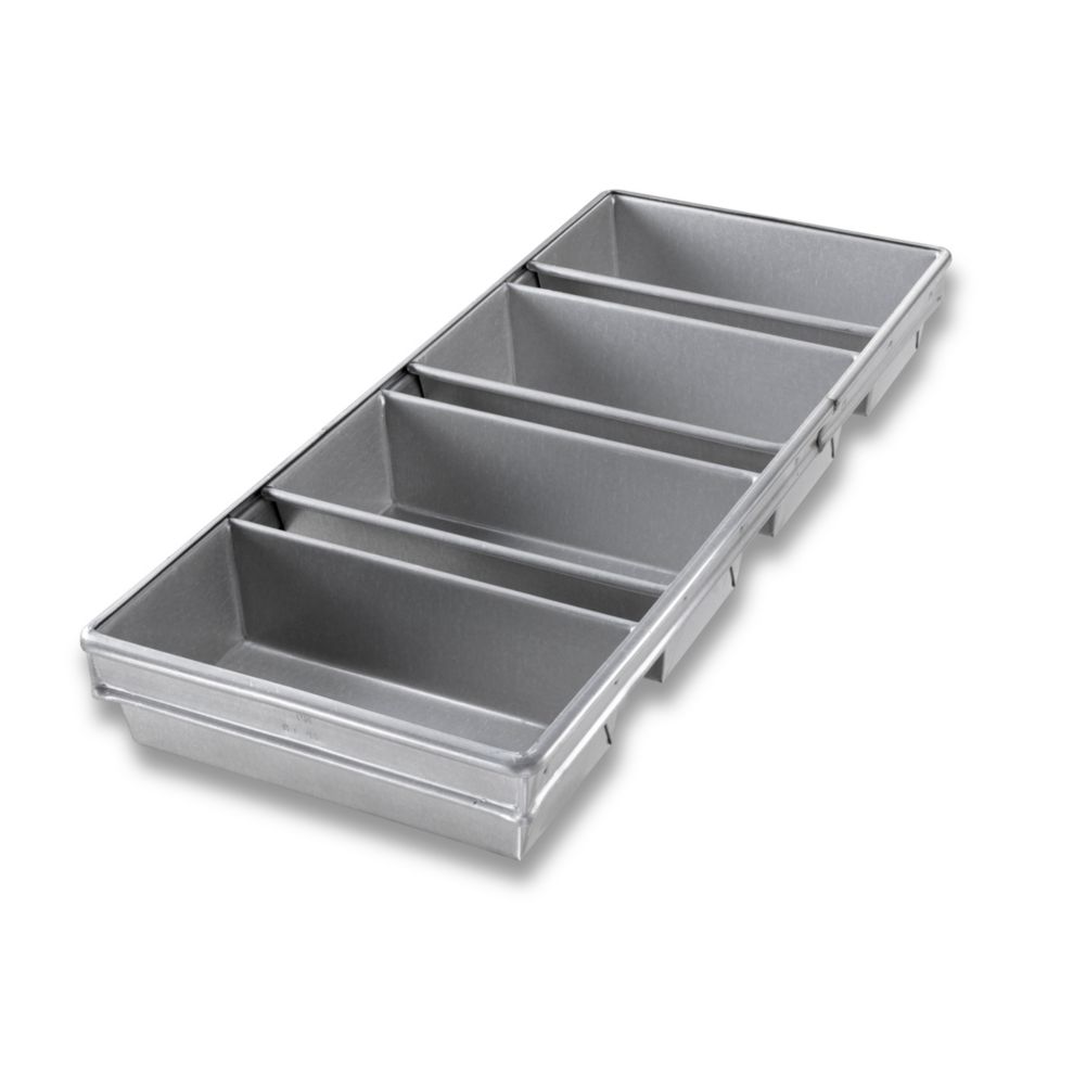 Chicago Metallic Bakeware Steel 4-Strap 10" Bread Pans with Glaze