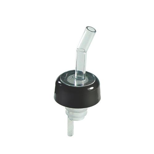 Whiskey Flow Pourer, Clear Body & Black Collar