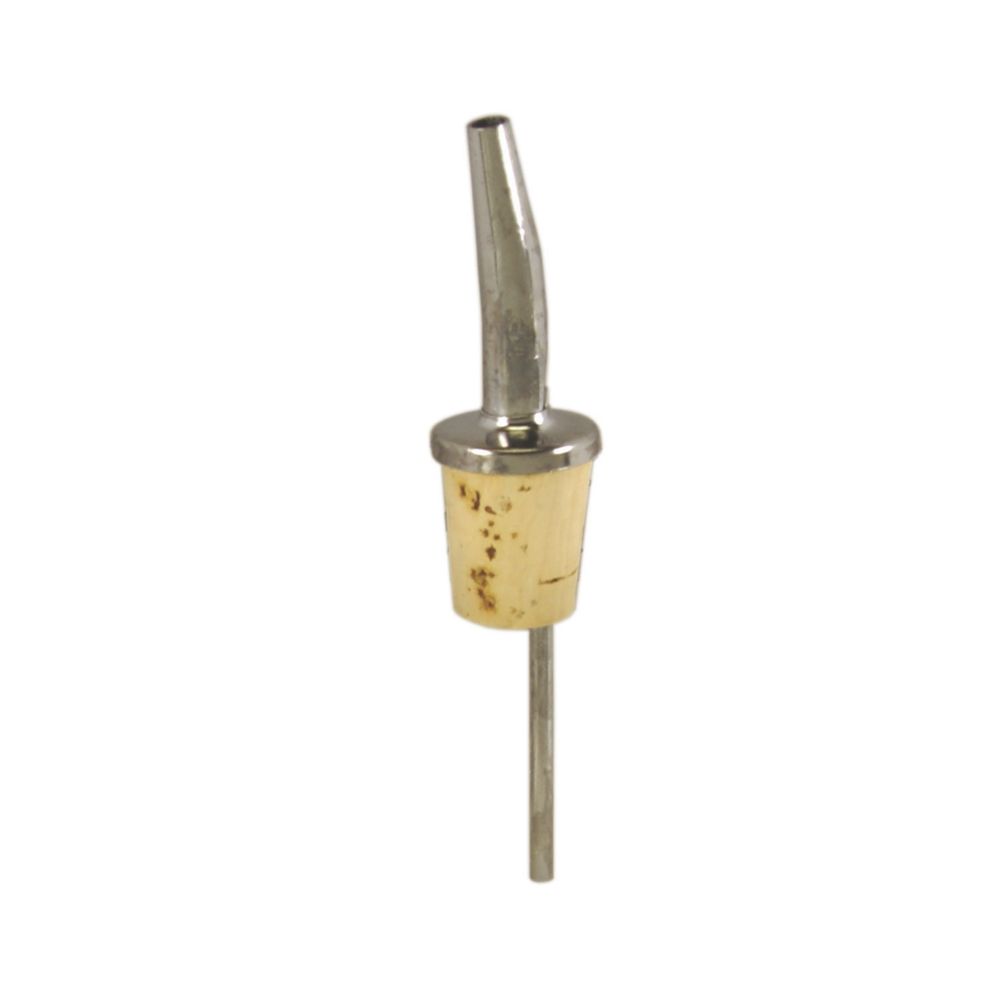 Spill-Stop Chrome Tapered Pourer with Cork