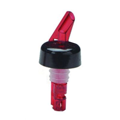 Econo 1 oz Pourer W/Yellow Base /Black Collar & Red Nozzle