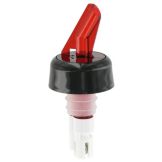 Econo 2 oz Pourer W/White Base /Black Collar & Red Nozzle