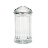 Tablecraft 12 Oz Fluted Glass Pourer with S/S Center Pour Top