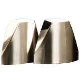 American Metalcraft Triangular S/S Salt And Pepper Shaker Set w/ Base