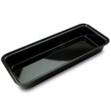 Delfin 2.5 Qt. Black Rectangular Market Bowl