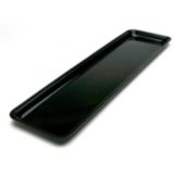 Delfin 30" x 8" x 1" Black Rectangular Market Tray