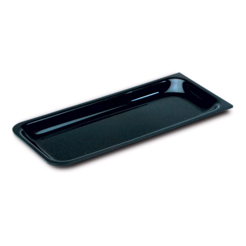 Delfin 15" x 8" x 1" Black Rectangular Market Insert