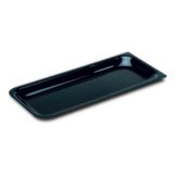 Delfin 15" x 8" x 1" Black Rectangular Market Insert