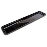 Delfin 30" x 6.5" x 1" Black Rectangular Market Tray