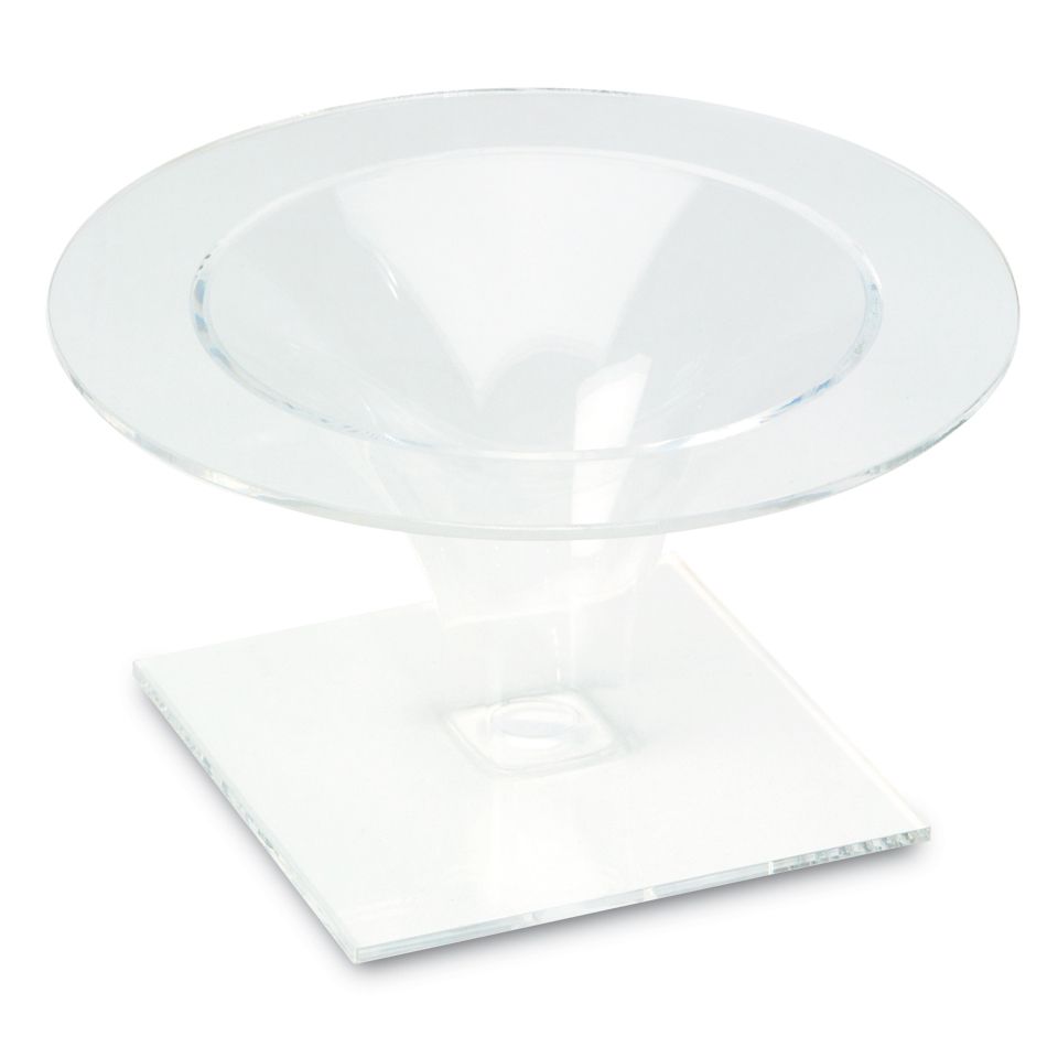 Delfin 9.5" x 5" Clear Traditional Pedestal