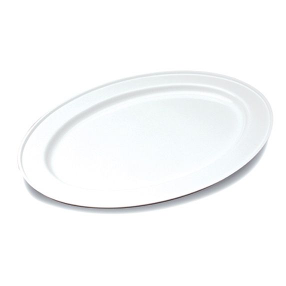 Delfin 17" x 12" White Element Oval Tray