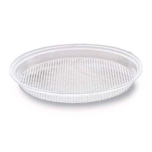 Delfin 15" x 1.5" Clear Round Prism Tray