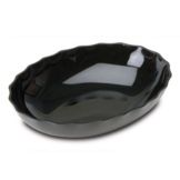 Delfin 3 Qt. Black Oval Scallop Bowl
