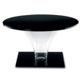 Delfin 9.5" x 3.5" Black Traditional Pedestal