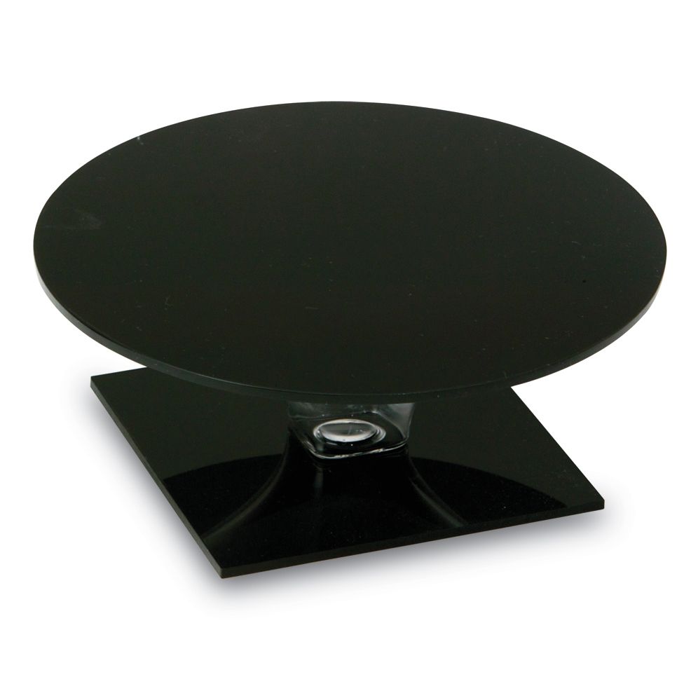 Delfin 9.5" x 5" Black Traditional Pedestal