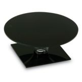 Delfin 9.5" x 5" Black Traditional Pedestal