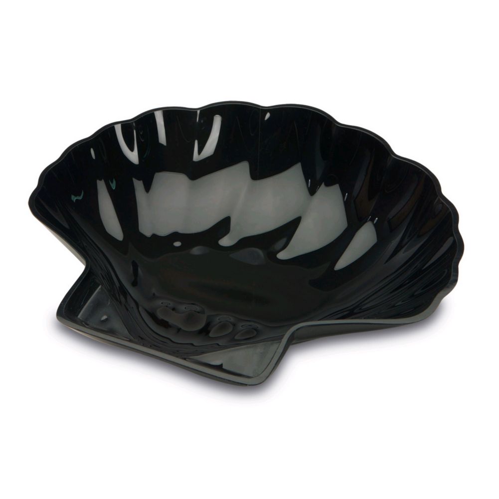 Delfin 2 Qt. Black Scallop Shell Bowl