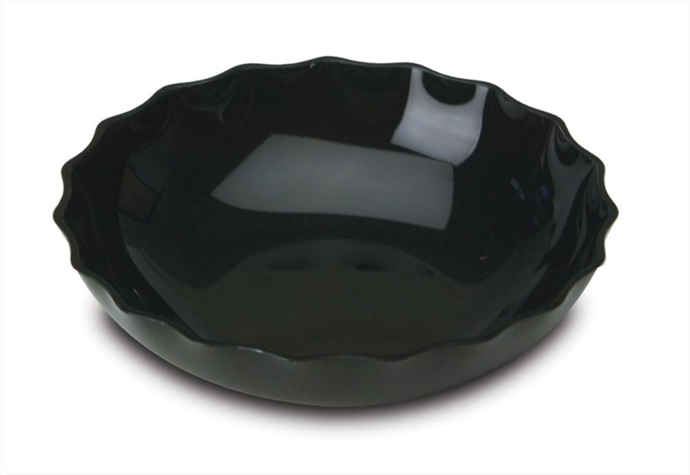 Delfin 1.5 Qt. Black Round Scallop Bowl