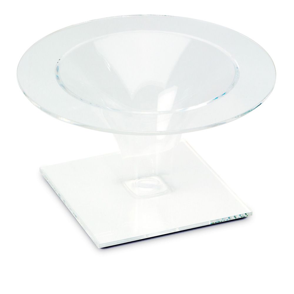 Delfin 9.5" x 3.5" Clear Traditional Pedestal