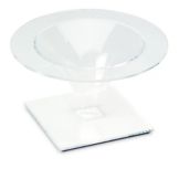 Delfin 9.5" x 3.5" Clear Traditional Pedestal
