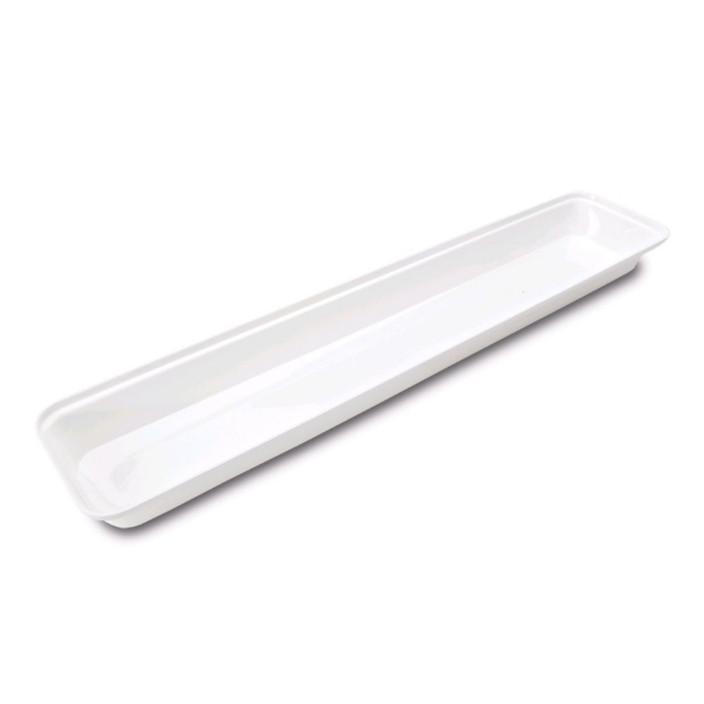 Delfin Design Rectangular White Acrylic 6.75 Qt Display Bowl, White