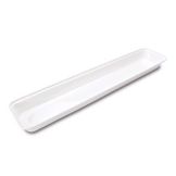Delfin Design Rectangular White Acrylic 6.75 Qt Display Bowl, White