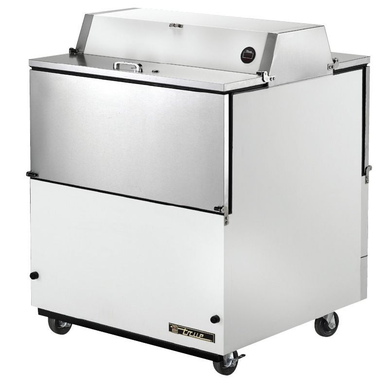 True&reg; Dual Sided S/S and White Vinyl 13.8 Cu Ft Milk Cooler