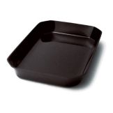 Delfin 15" x 10" Black Cut Corner Bowl