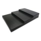 Delfin 24" x 34" x 4.5" Black Three-Tiered Step Riser