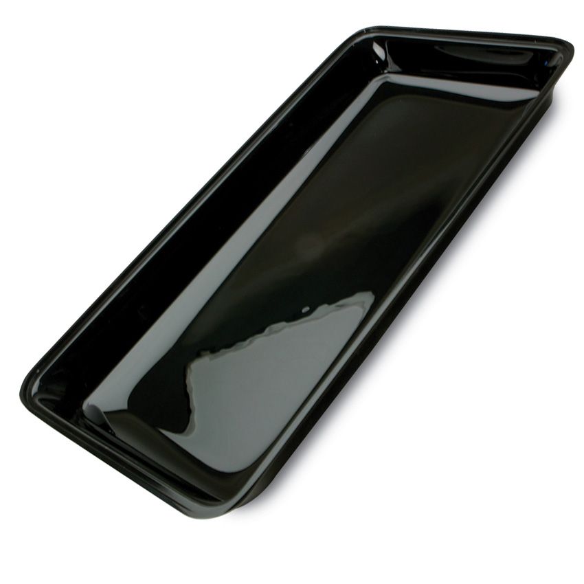 Delfin 9.5 Qt. Black Rectangular Market Bowl