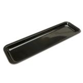 Delfin 19.5" x 6.5" x 1" Black Rectangular Market Tray