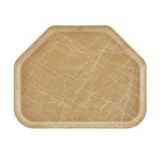 Cambro&reg; Abstract Tan 14" x 18" Trapezoid Camtray&reg;