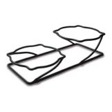 Delfin 22" x 10.5" Santa Fe Steel Two-Tier Rack